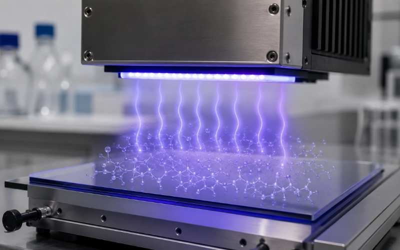 Photoinitiator 184 UV curing mechanism in acrylate coating under UV lamp exposure